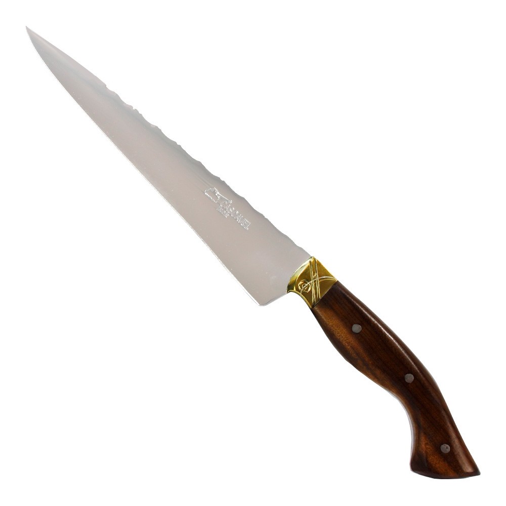 Faca Aço Inox 8" Envelhecida Cabo Madeira - Facas Cascavel