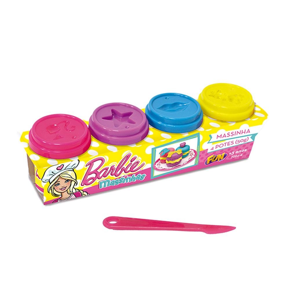 Barbie Conjunto  Massinha com 4 Potes 50g - Fun Divirta-Se em Oferta na Shopee