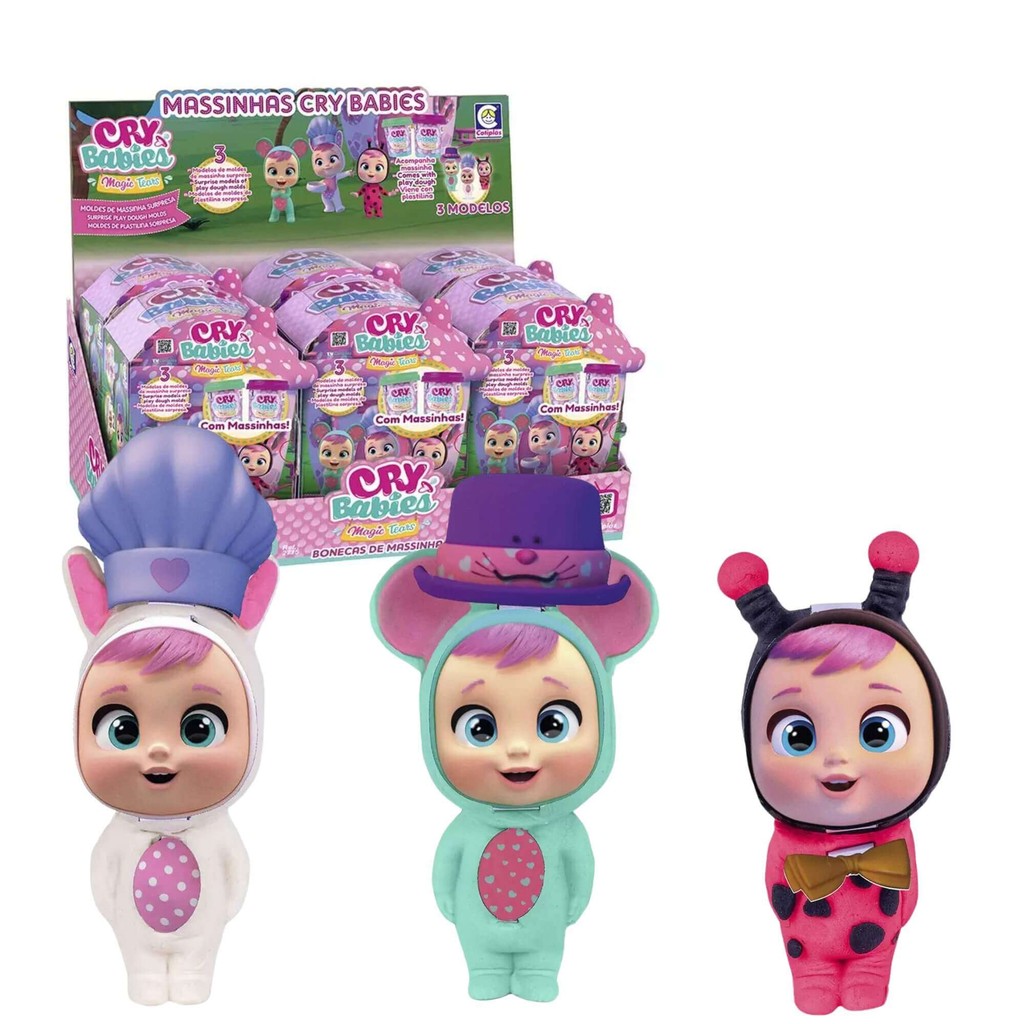 Brinquedo Infantil Massinha Cry Babies Surprise Sortido e Unitário Cotiplás - 2715 em Oferta na Shopee