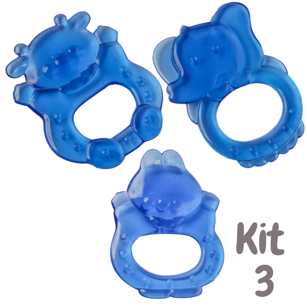 Kit 3 Mordedores Para Bebê Alivio na Gengiva