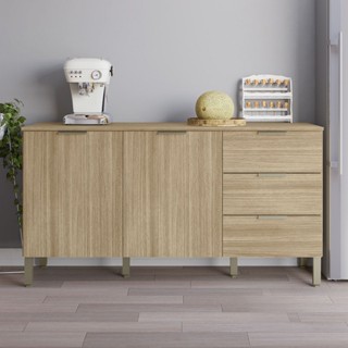 Balcão de Cozinha para Pia 160 Cm Glam 2 Portas 3 Gavetas Freijó - Kits Paraná em Oferta na Shopee