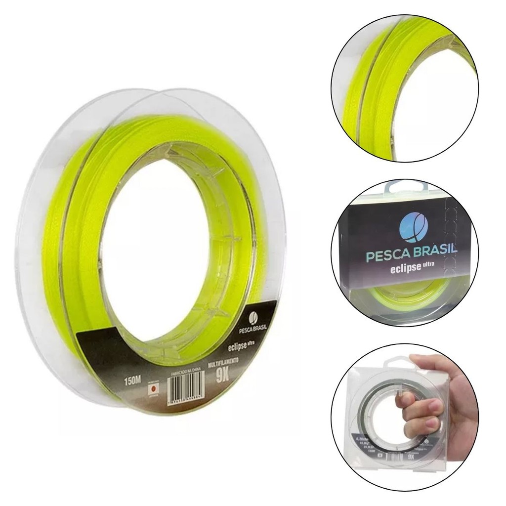 Linha Multifilamento Eclipse Ultra 0,23 Mm Pesca Brasil Cor Verde Light Eclipse - Sports & Outdoors