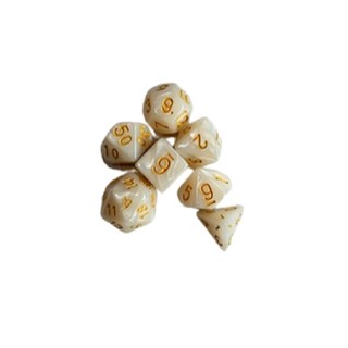 7 Dados RPG Central Dice Perolado Cores