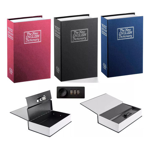 Cofre Camuflado C/chave Formato De Livro Guarda Valores 24cm