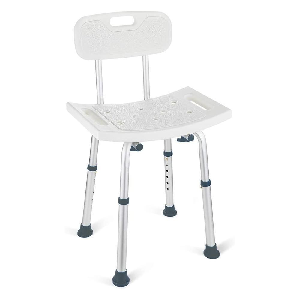 Banco Cadeira de Banho Regulável Idoso Alumínio Com Encosto 135 Kg - MED320 Banco Cadeira de Banho Regulável Idoso Alumínio Com Encosto 135 Kg - MED320