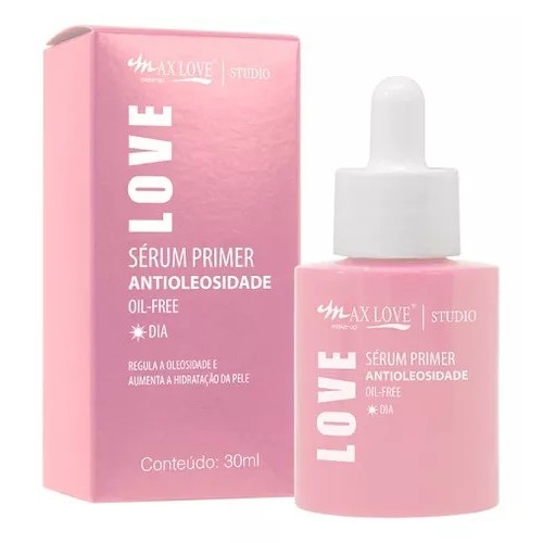 Sérum Primer Antioleosidade Oil Free Dia Aumenta a Hidratação Da Pele 30ml Max Love