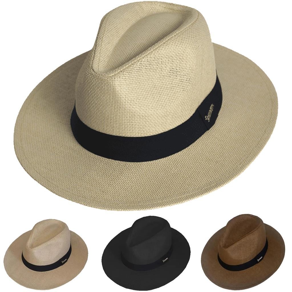 Chapeu Panama Praia Aba Larga Casual Moda Masculino Feminino em Oferta na Shopee