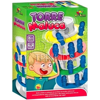 Torre Maluca Jogo Equilíbrio Brinquedo Infantil Tabuleiro Empilhar Concentração Família Educativo