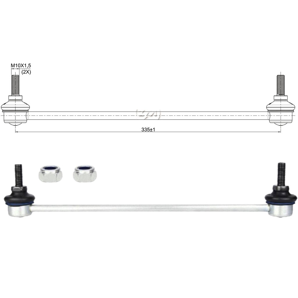 Bieleta Dianteira Barra Estabilizadora 206 207 208 C3 Ds3 em Oferta na Shopee