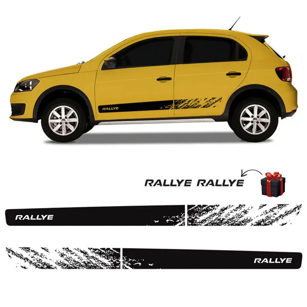Kit Completo De Adesivo Faixa Lateral Gol Rallye G6 Preto em Oferta na Shopee