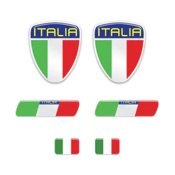 Kit Adesivos Emblema Escudo Placa Coluna Italia Resinados