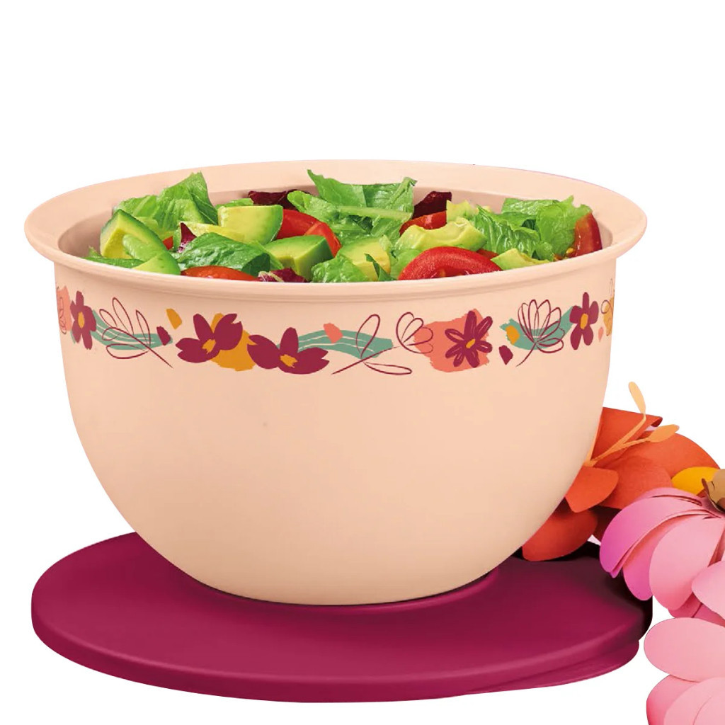 Tupperware Tigela Murano Flores ao Vento 4,3 Litros