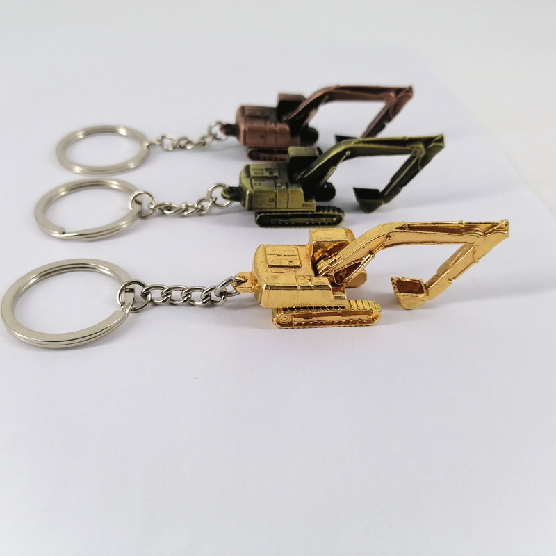 Chaveiro De Escavadeira De Pá Modelo De Mini Guindaste De Metal 3D