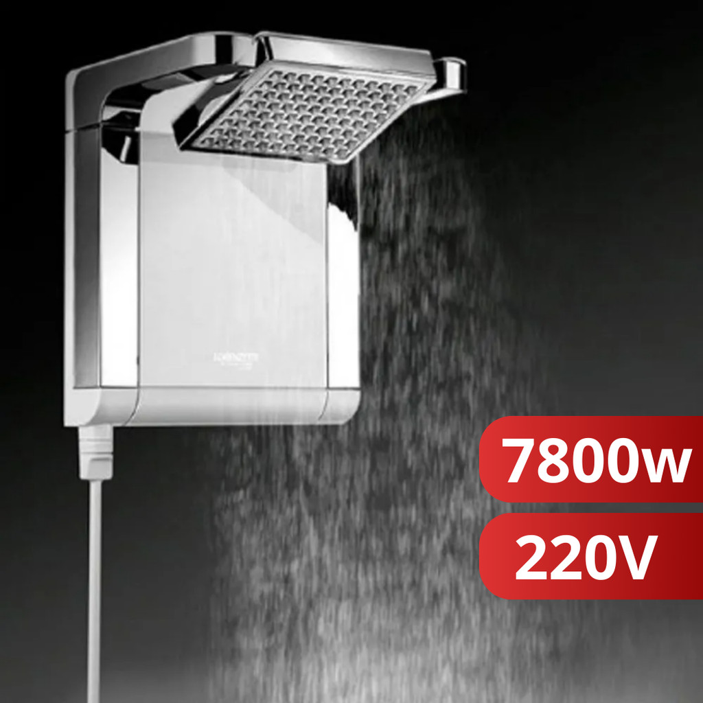 Ducha Chuveiro Eletrônico Acqua Star Ultra Branco Cromado 220v 7800w 6800W Lorenzetti