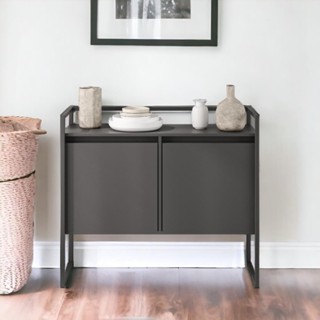 Buffet Aparador Industrial 2 Portas Madri Preto em Oferta na Shopee