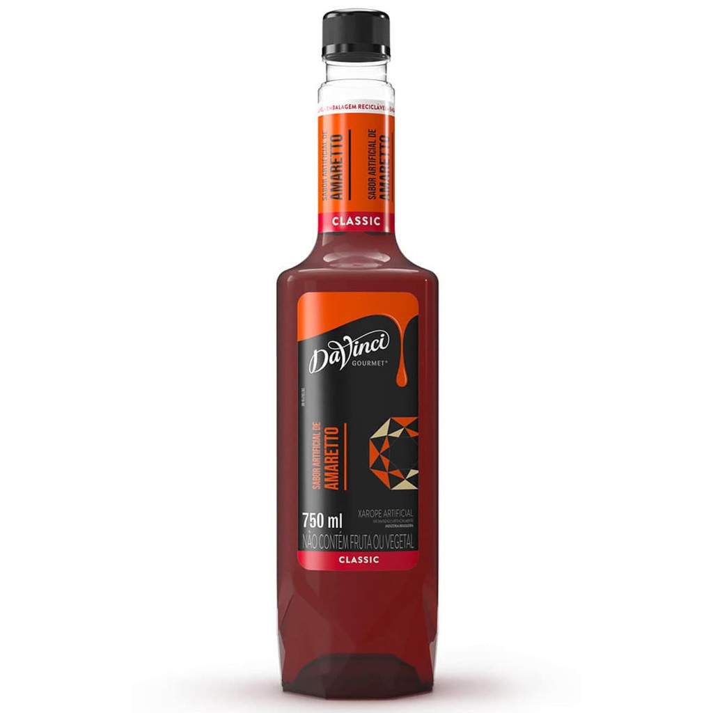 Xarope Da Vinci Sabor Amaretto Linha Classic Garrafa 750ml