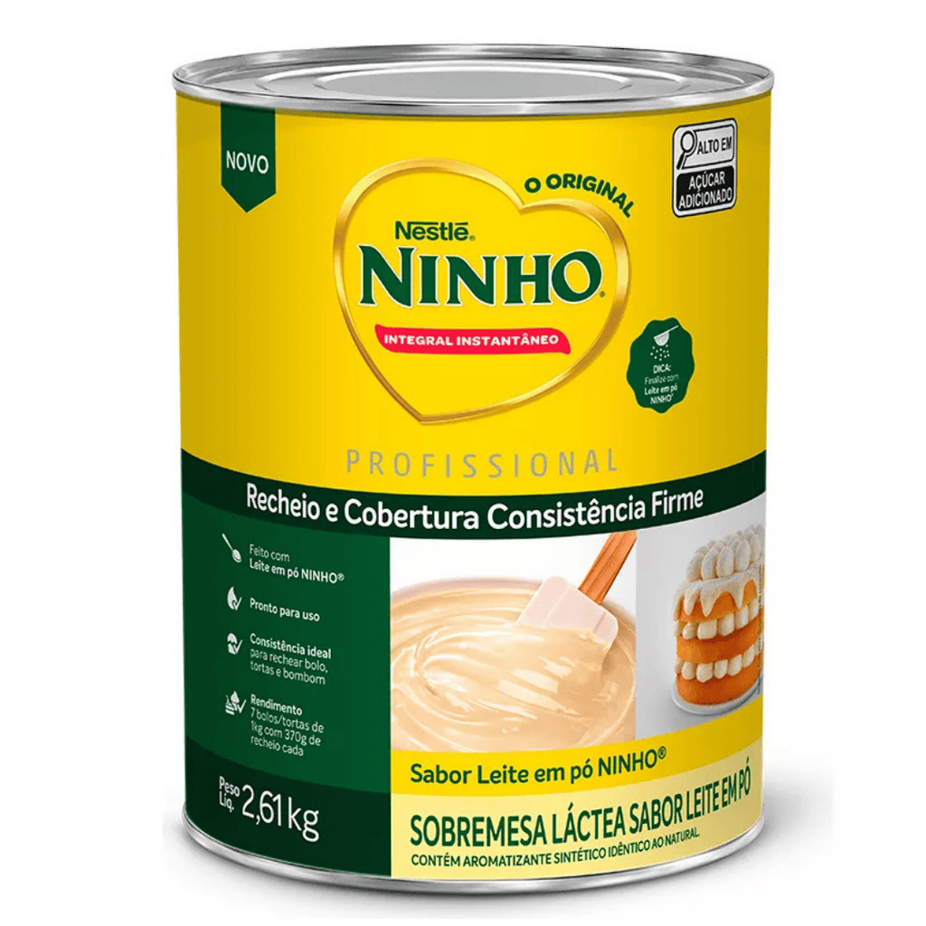 Recheio Nestlé Ninho Integral Instantâneo Sabor leite em Pó Ninho 2,61kg