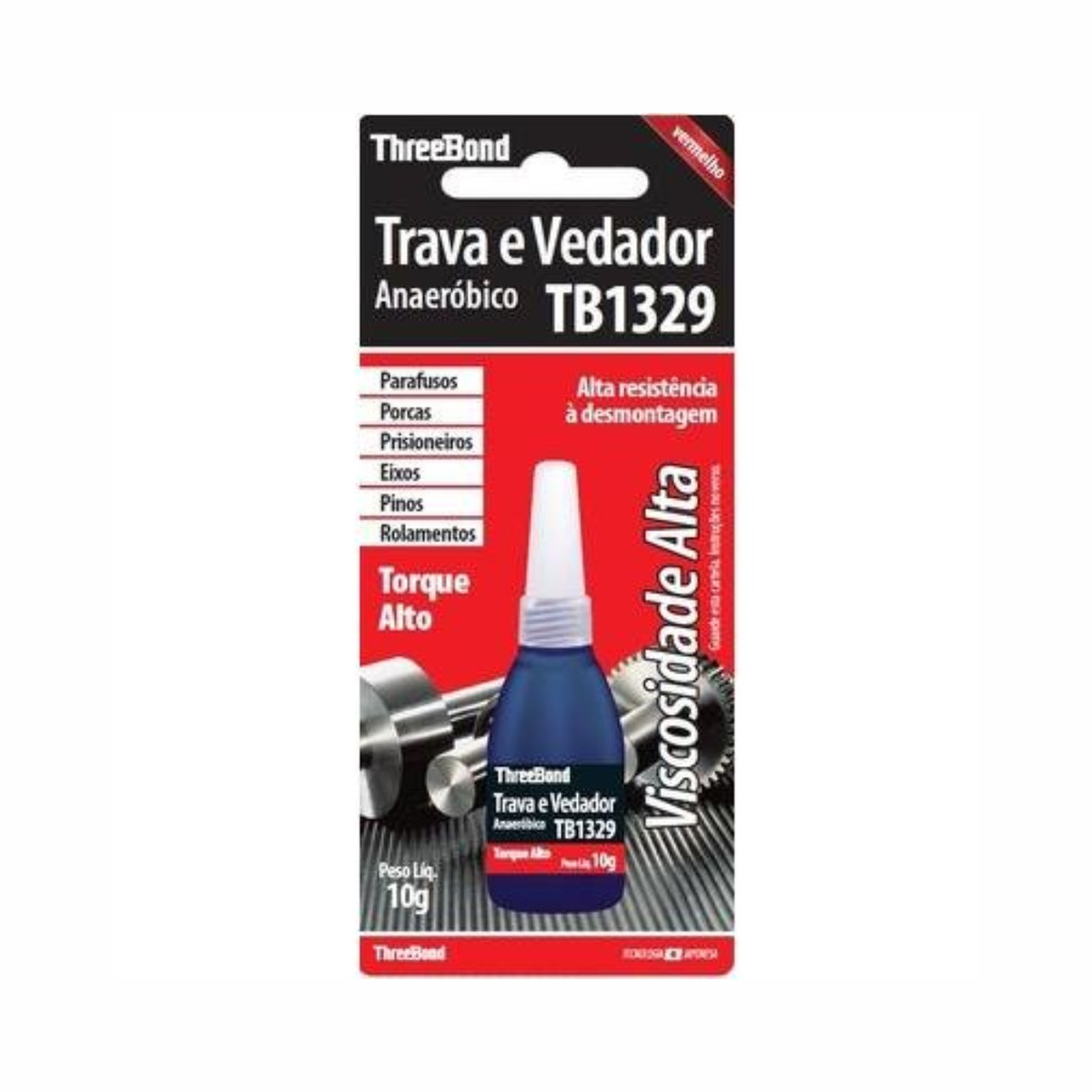 TRAVA CILINDRICOS LISOS VERMELHA ANAERÓBICO TORQUE ALTO