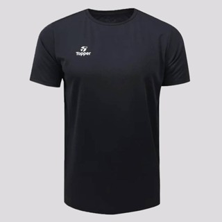 Camiseta Topper Classic UV50+ Juvenil Preta em Oferta na Shopee