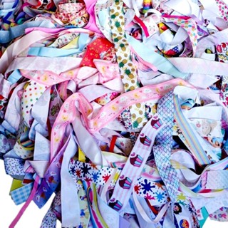 Pacote de Retalhos de Fita Gorgorão para Laços - Kit Materiais para Laços -  100 gramas Fita Estampada e Lisa em Oferta na Shopee