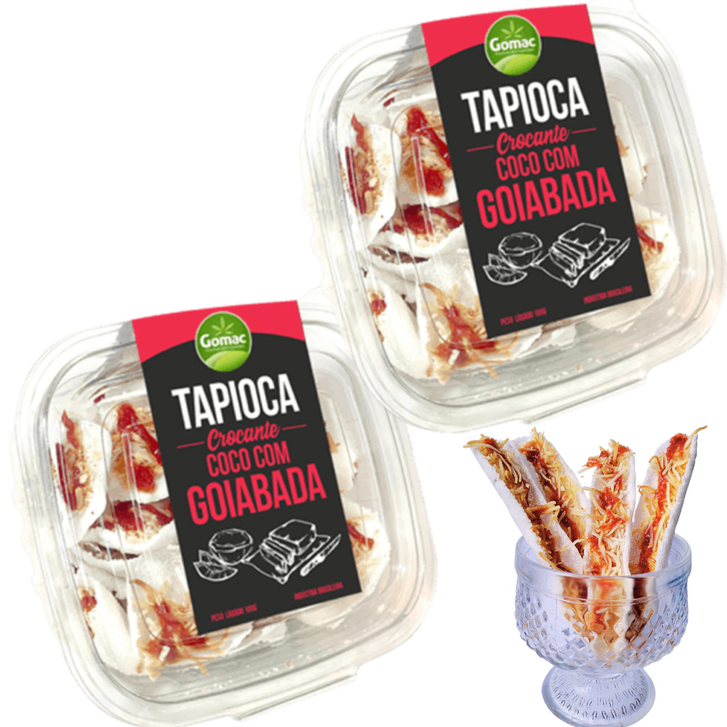 KIT Tapioca Beiju Coco Com Goiabada Crocante Lanche DELICIA Kit 2un