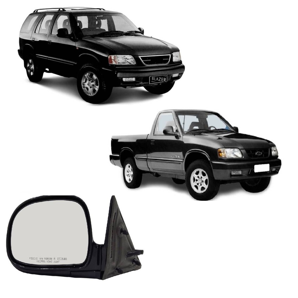Retrovisor S10 Blazer 1995 1996 1997 1998 1999 2000 A 2012 Eletrico Lado Direito