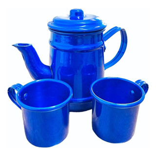 Bule Chaleira De Café Chá Empório Antigo Cafeteria + Xícaras em Oferta na Shopee