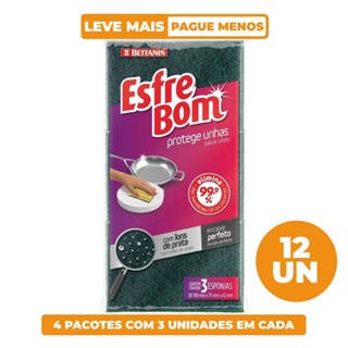 Kit Esponja Multiuso Protege Unhas 12 Unidades EsfreBom Bettanin em Oferta na Shopee
