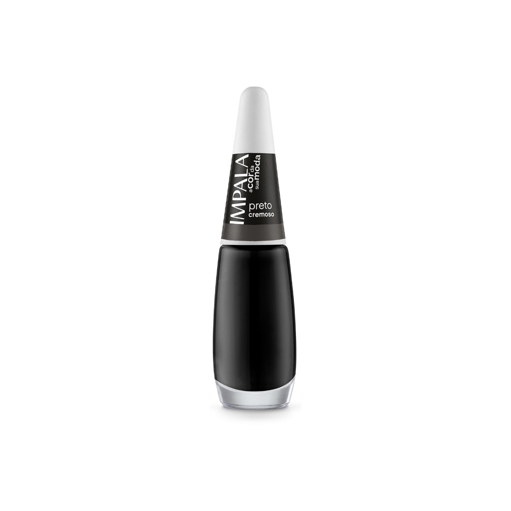 Esmalte Impala Coleção A Cor Da Sua Moda Unha Preto Cremoso