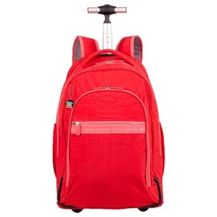 Mochila Carrinho 2 Compartimentos Paul Frank Classics Vermelho - Cereja