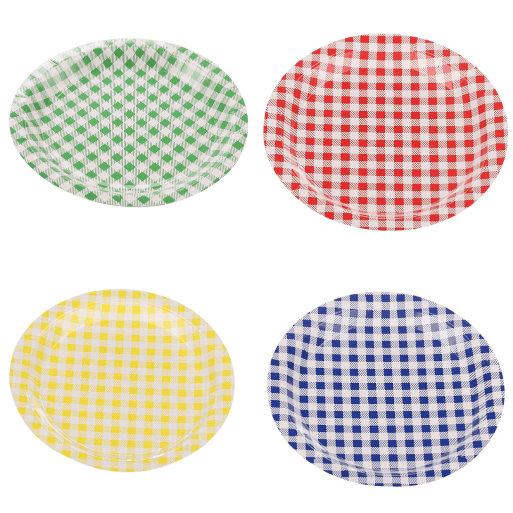Prato Papel Tema 18cm Xadrez Festa Junina - 10 unid em Oferta na Shopee