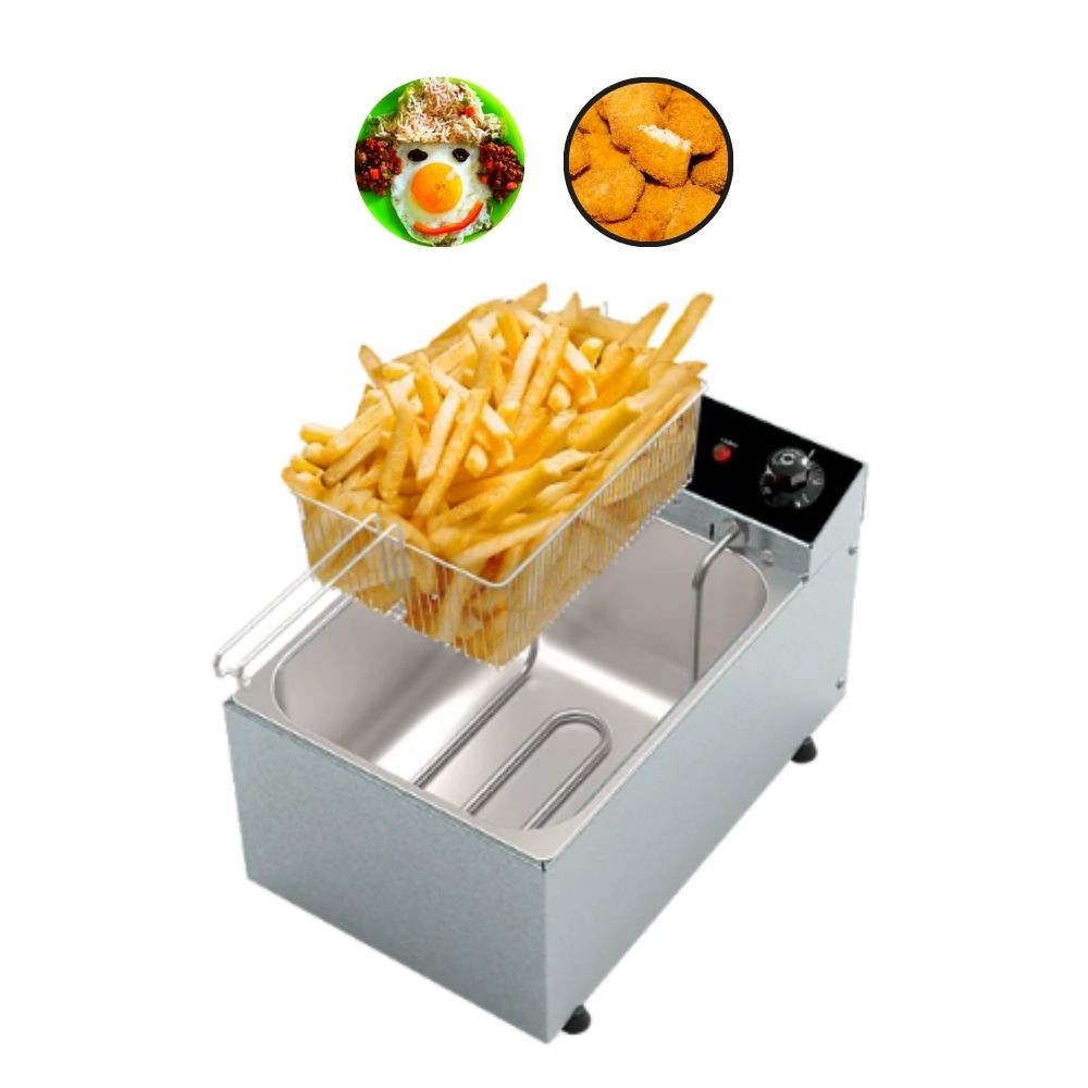 Fritadeira Elétrica 1 Cuba 5L Aço Inox 3000W 220V 50-60Hz