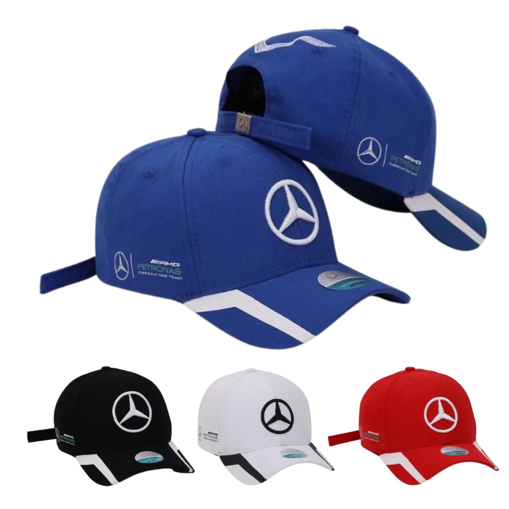 Boné Mercedes Benz Aba Curva Petronas F1 AMG Bone Strapback Fitão Fita Várias Cores