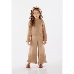 Conjunto com Blusão e Calça em Tricot para Menina Up Baby