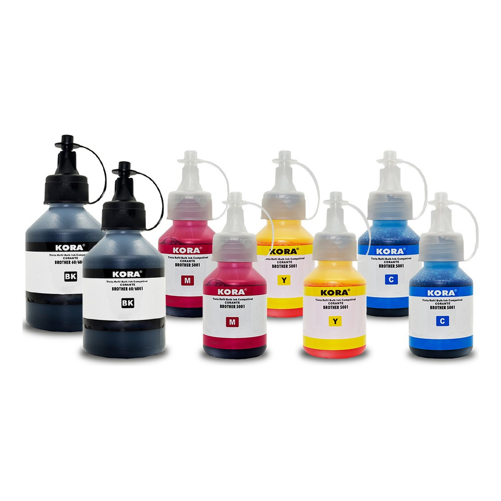 Kit 08 Tintas Compativeis para Brother HL-T4000DW DCP-T220 DCP-T310, DCP-T420W, DCP-T510W, DCP-T520W