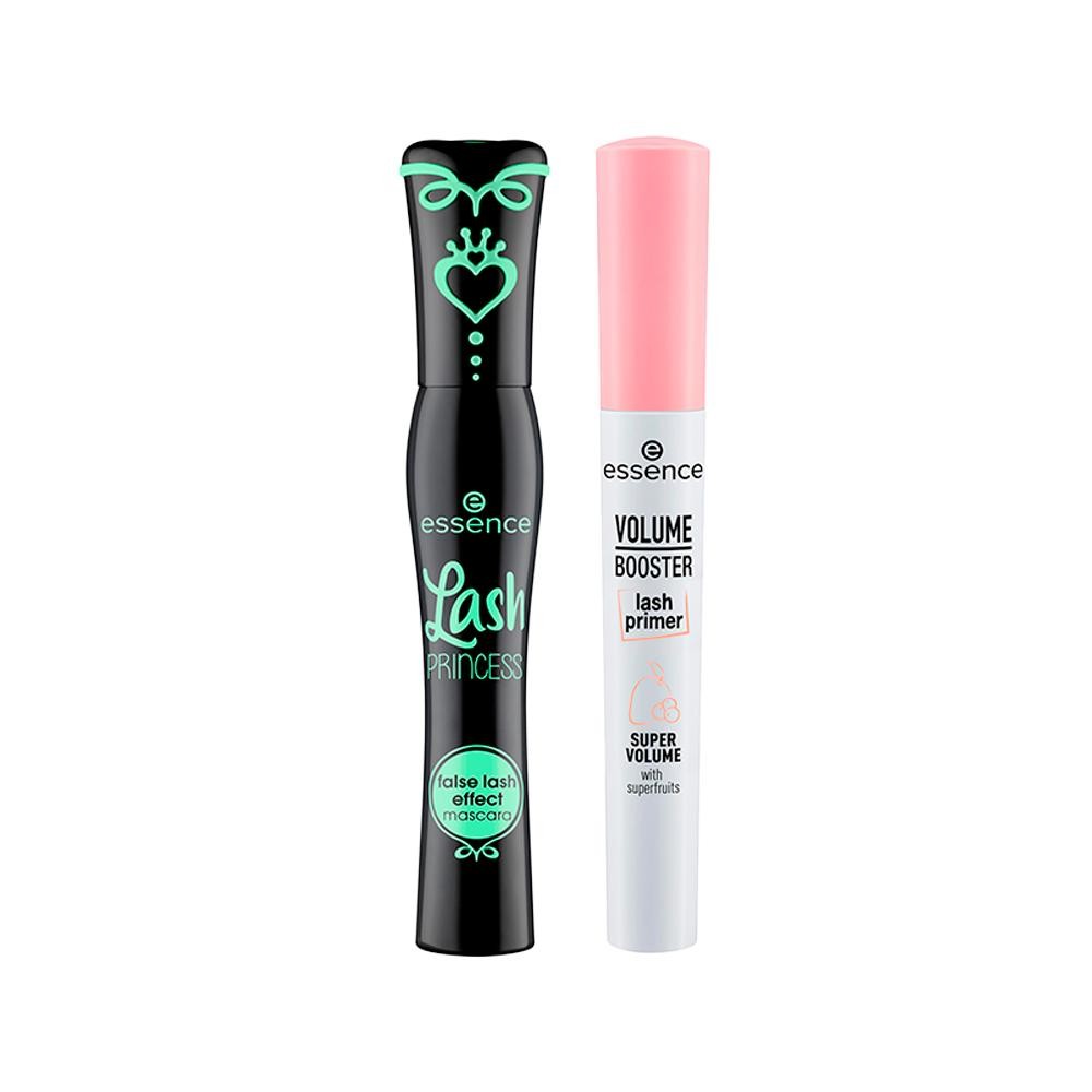 Kit Essence Máscara para Cílios Lash Princess Preta 12ml + Primer de Cílios Volume Booster Branco 7ml - Beauty