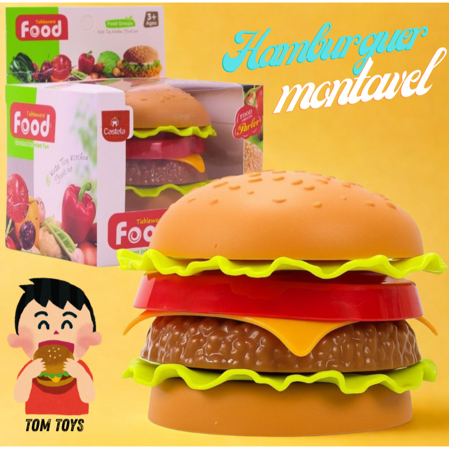 Brinquedo Infantil Comidinha Hambúrguer Montável em Oferta na Shopee
