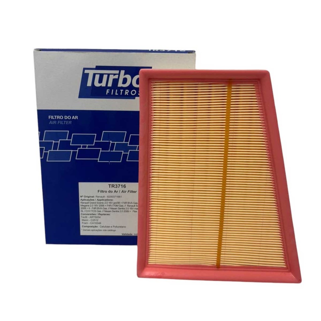 Filtro de Ar do Motor Nissan Sentra 2.0 Flex 08-13 Renault Megane - Scénic 2.0 Flex 06-13 TR3716I