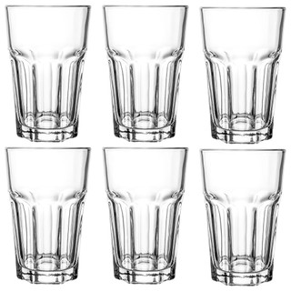 Kit 6 Copos De Vitamina 390ml Vidro Praticasa Copo Para Água Suco Refrigerante Bebidas Drinks