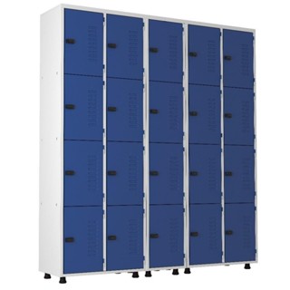 Armário Aço 20 Portas Academia Guarda Volume Trinco Azul em Oferta na Shopee