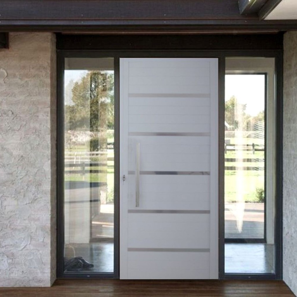 Porta Pivotante Solara Alumínio Puxador Barra Chata 210 X 110  Abertura Direita em Oferta na Shopee