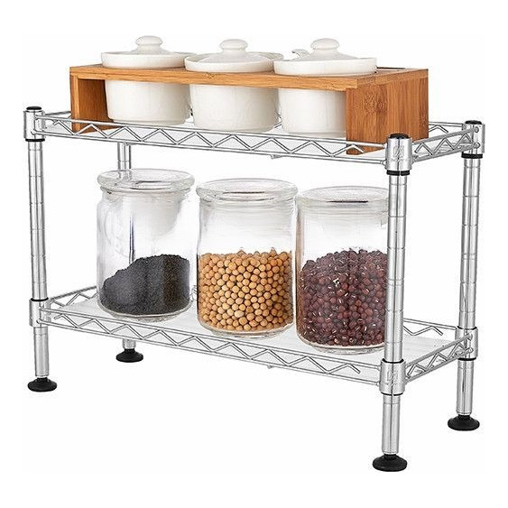 Organizador Rack Armário Despensa De Cozinha 3 Níveis Cromo maxime utilidades