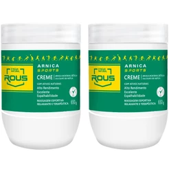 Kit 2 Potes Creme de Massagem Esportiva Relaxante e Terapêutica Dagua Natural Arnica Sports 650g