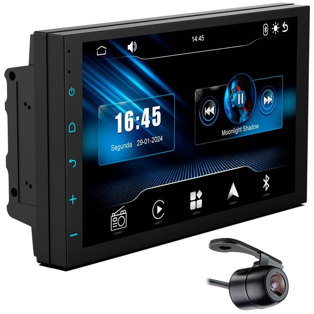 Central Multimídia 7" Carplay Android Auto Espelhamento Câmera de Ré WK70F - Spare Parts and Accessories for Vehicles