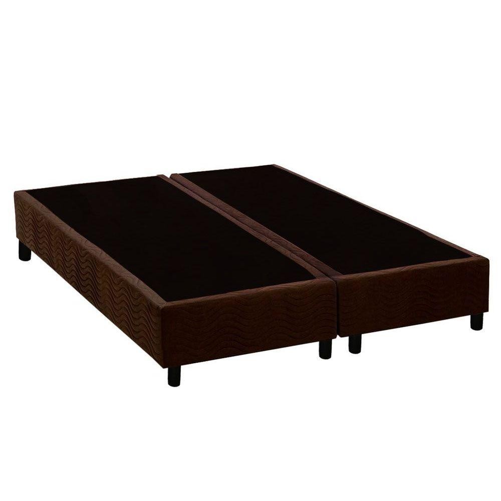 Cama Box Base King Universal Suede Brown (193x203x20) - Costa Rica - Home & Living