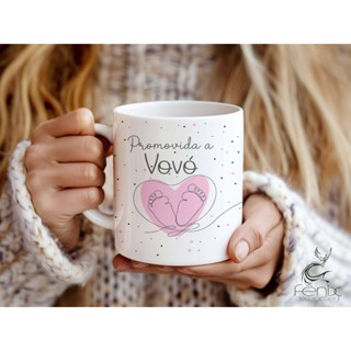 Caneca Promovida a Vovó - Porcelana 325 ML em Oferta na Shopee
