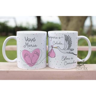 Caneca Lembrancinha Vovó - Anunciar Gravidez - Chá de Bebê em Oferta na Shopee
