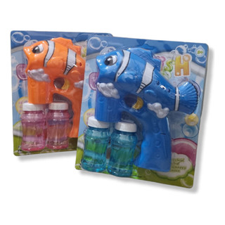 Kit 2 Arminha De Sabão Bolha Peixe Nemo Infantil C/ Som Cor Laranja e Azul