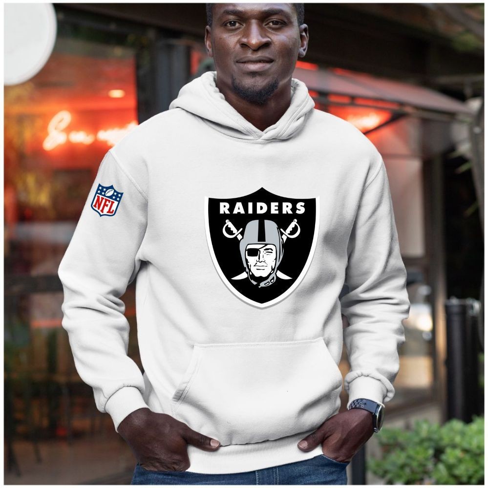 Jaqueta Casaco Moletom Canguru Blusa de frio Masculina futebol americano NFL Las Vegas Raiders