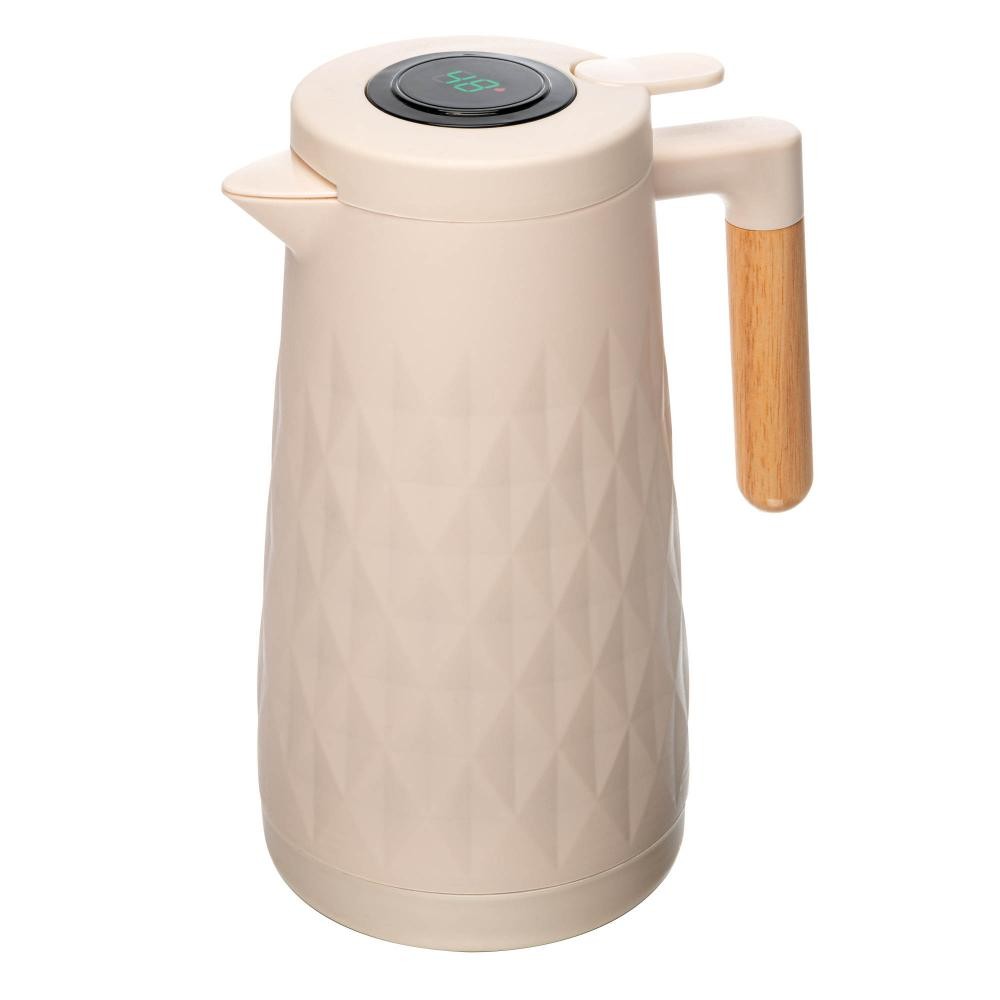 Garrafa Térmica Lyor New Diamond de Plástico Branca 1L - Home & Living